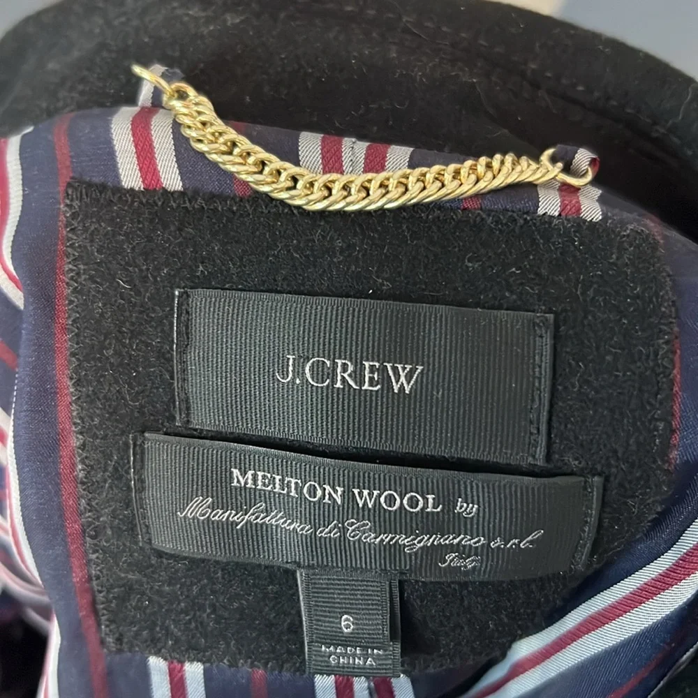 J. Crew Cropped double-breasted peacoat / 6 / BLACK - Picture 3 of 9